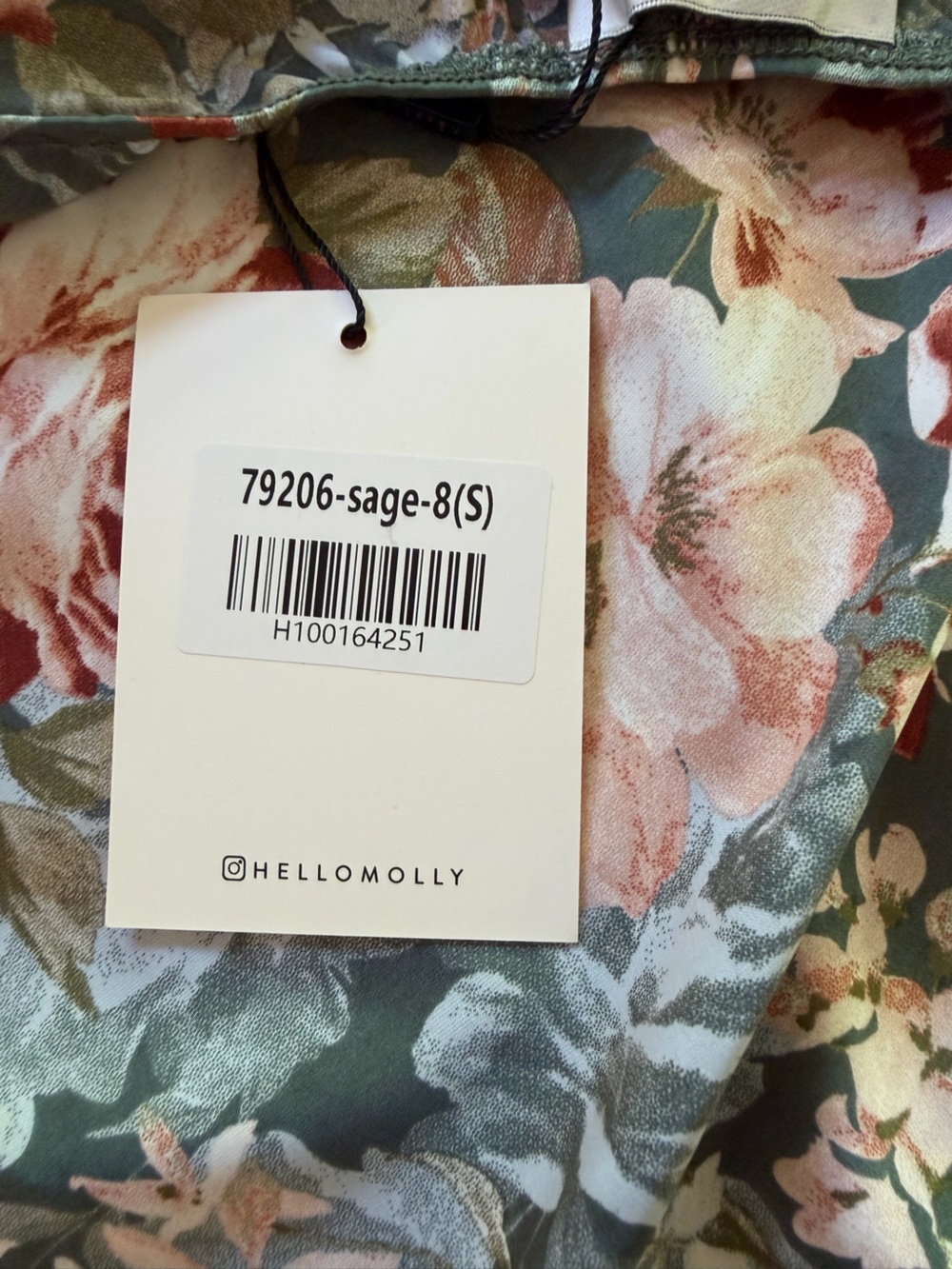 NWT Hello Molly Mariposa Midi Sage Dress - Picture 5 of 10
